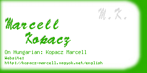 marcell kopacz business card